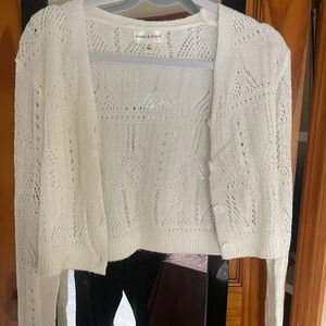 Ivory Open-Knit Sweater